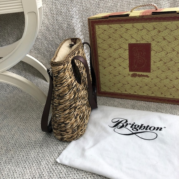 Brighton New Leaf Woven Raffia Shoulder Bag - Picture 2 of 6